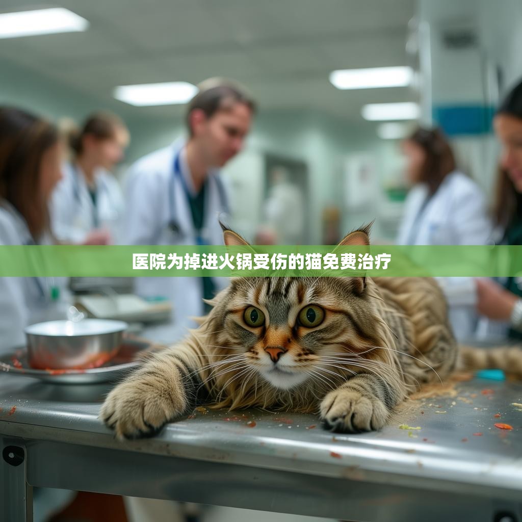 医院为受伤的猫治疗过程