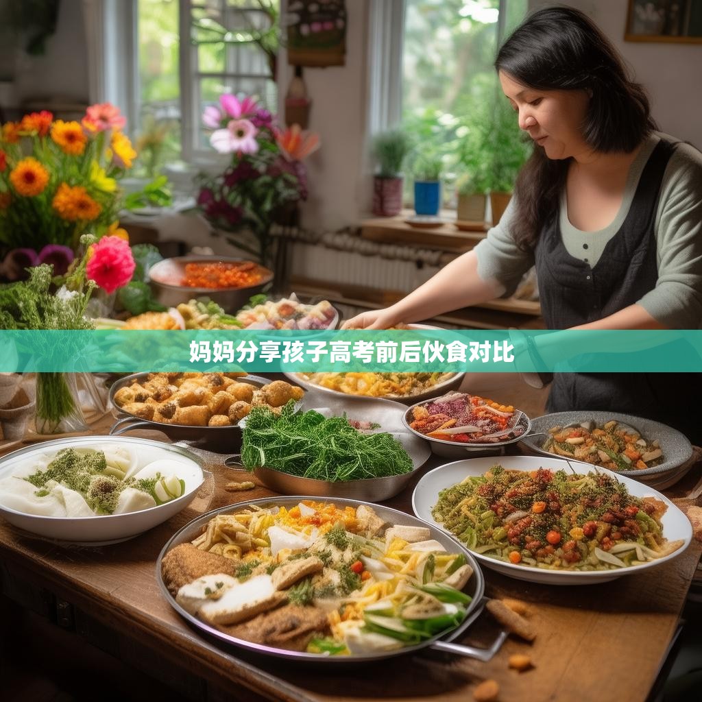 妈妈分享孩子高考前后伙食对比