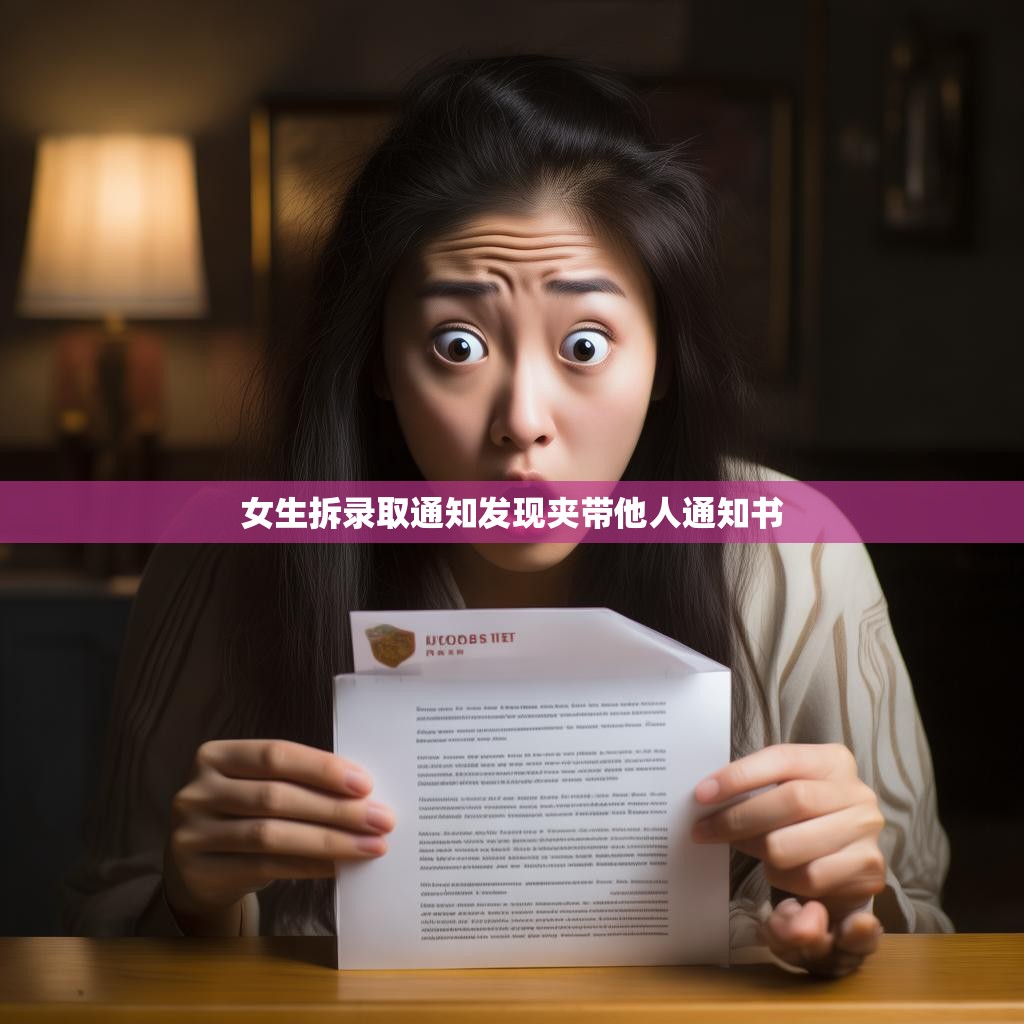 女生拆录取通知发现夹带他人通知书