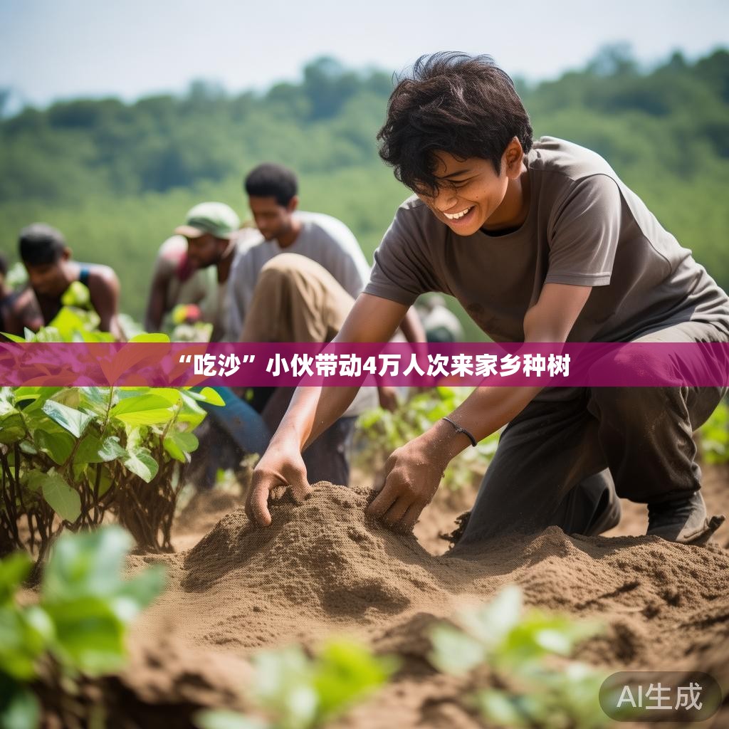 ‘吃沙’小伙的绿色壮举 ‘吃沙’小伙带动绿色革命