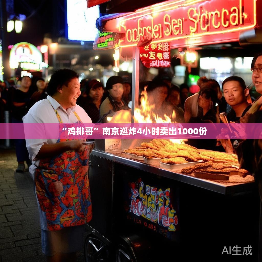 “鸡排哥”南京巡炸4小时卖出1000份 “鸡排哥”南京巡炸4小时卖出1000份
