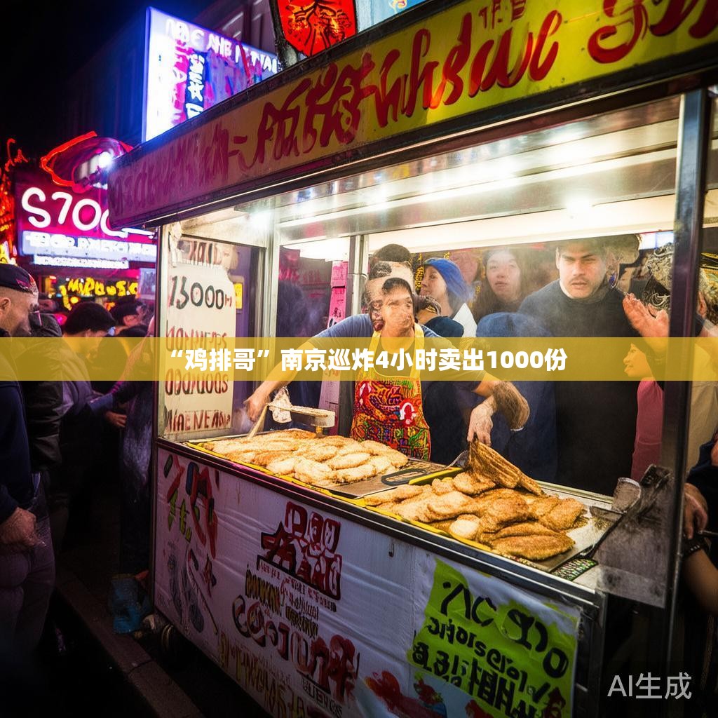 “鸡排哥”南京巡炸4小时卖出1000份 “鸡排哥”南京巡炸4小时卖出1000份
